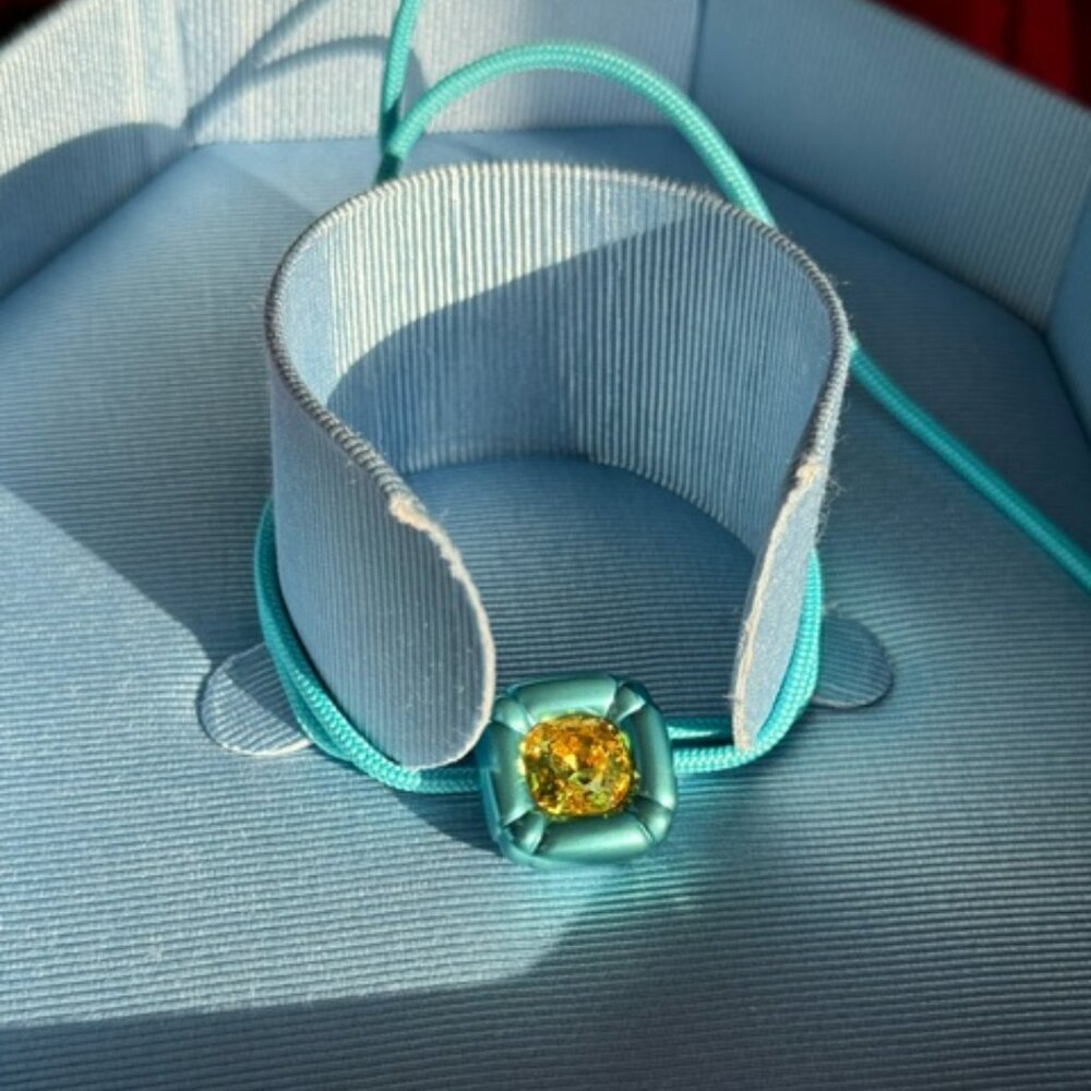 Swarovski Dulcis Necklace Cushion Cut, Blue